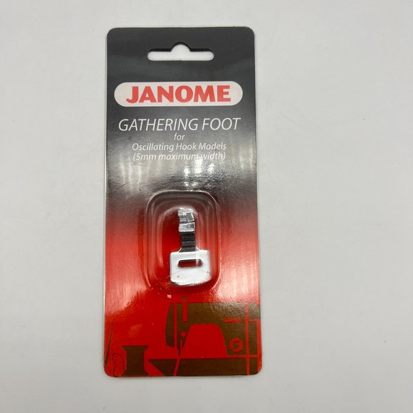 Janome Gathering Foot for Oscillating Hook Models 5mm Maximum Width Sewing NEW - Picture 2 of 5